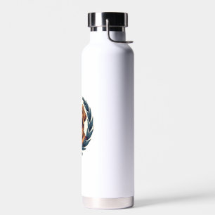 Liberty Golden Retriever Vintage Patriotic Tee Water Bottle