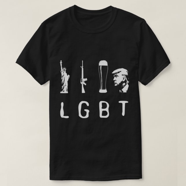 Liberty Guns Beer Trump Lgbt.png T-Shirt (Design Front)