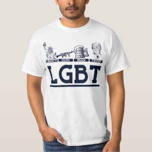 Liberty Guns Beer Trump  Parody LGBTCute Gift T-Shirt