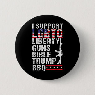 Liberty Guns Bible Trump Bbq 6 Cm Round Badge