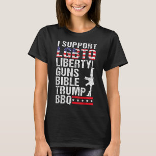 Liberty Guns Bible Trump Bbq T-Shirt