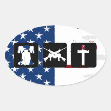 Liberty Guns Religion Oval