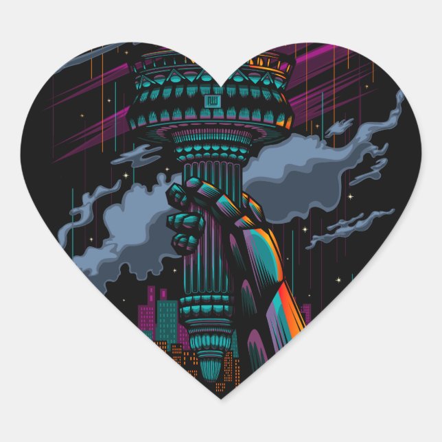 Liberty Heart Sticker (Front)