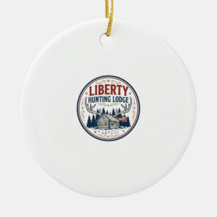 Liberty Hunting Lodge Patriotic Patriotic Hunting Ceramic Tree Decoration