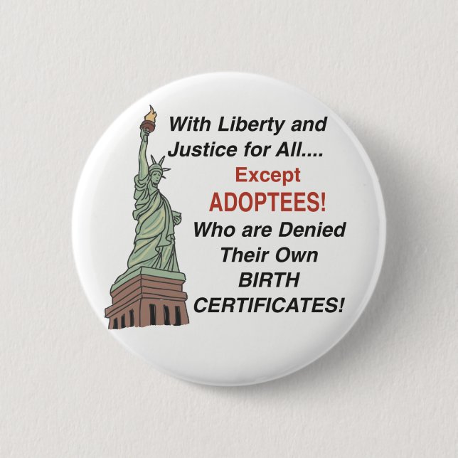 Liberty & Justice 6 Cm Round Badge (Front)