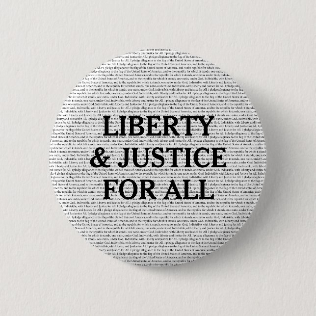 Liberty & Justice for all  is the American Way! 6 Cm Round Badge (Front)