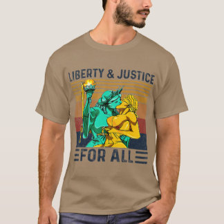 Liberty  Justice For All Lesbian Lgbt Pride T-Shirt