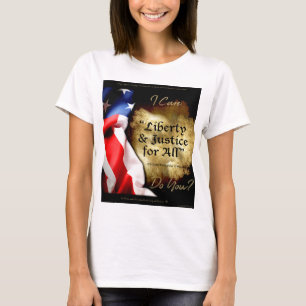 Liberty & Justice for all progressive democrat T-Shirt