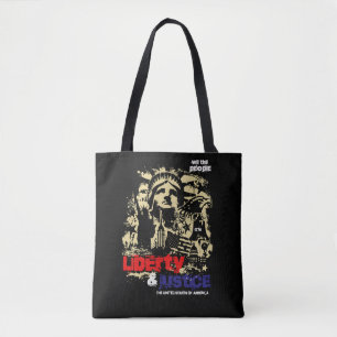 Liberty & Justice. Statue of Liberty, USA Tote Bag