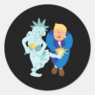 Liberty Kicks Trump 2020 Election Anti Donald Demo Classic Round Sticker