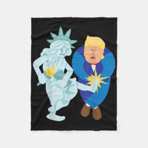 Liberty Kicks Trump 2020 Election Anti Donald Demo Fleece Blanket