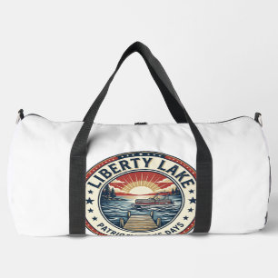 Liberty Lake Patriotic Patriotic Lake Life Vintage Duffle Bag