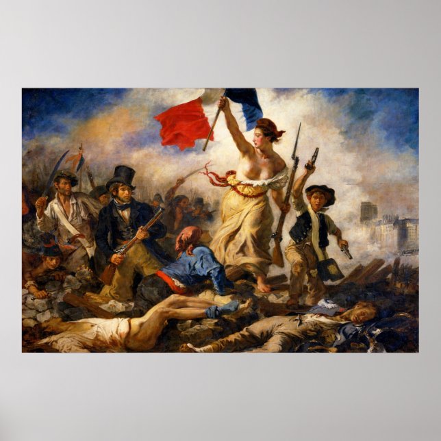 Liberty Leading the People by Eugene Delacroix Poster (Front)