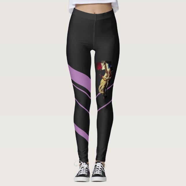 Liberty Leading the People Delacroix revolutionary Leggings (Front)