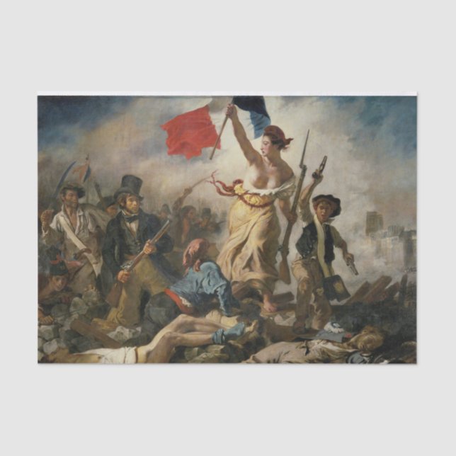 Liberty Leading the People, Eugène Delacroix Tissue Paper (Front)