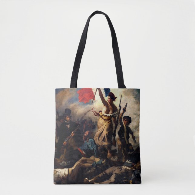 Liberty Leading the People, Eugene Delacroix Tote Bag (Front)