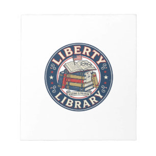 Liberty Library Patriotic Patriotic Library Readin Notepad