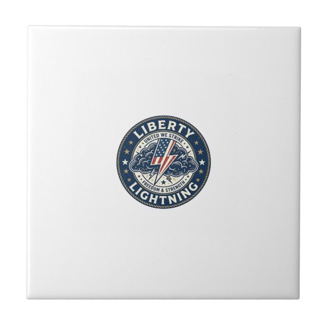 Liberty Lightning Patriotic Patriotic Storm Lightn Tile (Front)