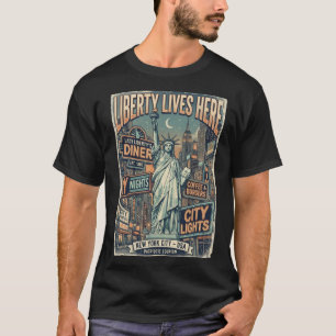 Liberty Lives Here Statue of Liberty Vintage NYC T-Shirt