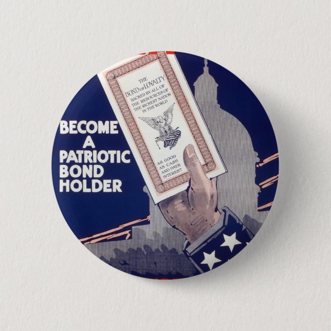 Liberty Loan 6 Cm Round Badge (Front)