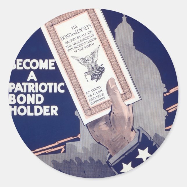 Liberty Loan Classic Round Sticker (Front)