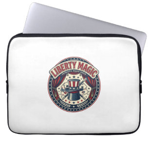 Liberty Magic Patriotic Patriotic Magic Show Vinta Laptop Sleeve