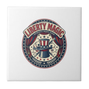Liberty Magic Patriotic Patriotic Magic Show Vinta Tile