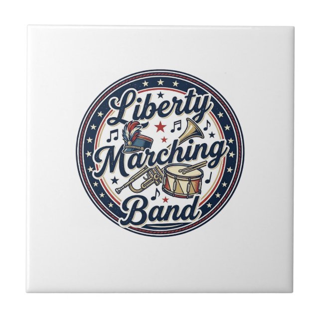 Liberty Marching Band Patriotic Patriotic Marching Tile (Front)