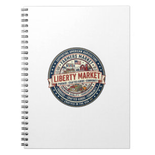 Liberty Market Patriotic Patriotic Farmers Market Notebook