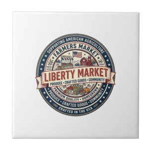 Liberty Market Patriotic Patriotic Farmers Market Tile