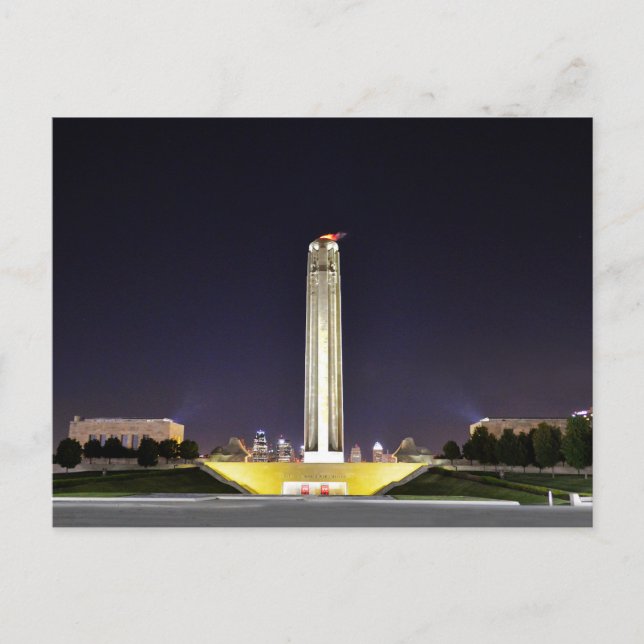 Liberty Memorial at Night, Kansas City, Missouri Postcard (Front)