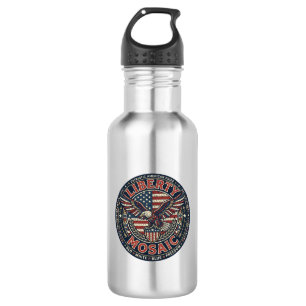 Liberty Mosaic Patriotic Patriotic Mosaic Vintage 532 Ml Water Bottle