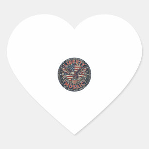 Liberty Mosaic Patriotic Patriotic Mosaic Vintage Heart Sticker
