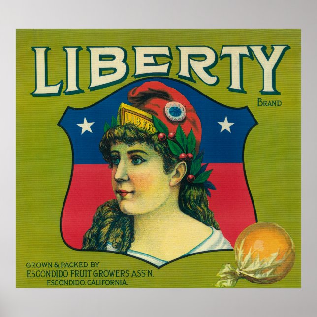 Liberty Orange LabelEscondido,CA Poster (Front)