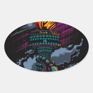 Liberty Oval Sticker