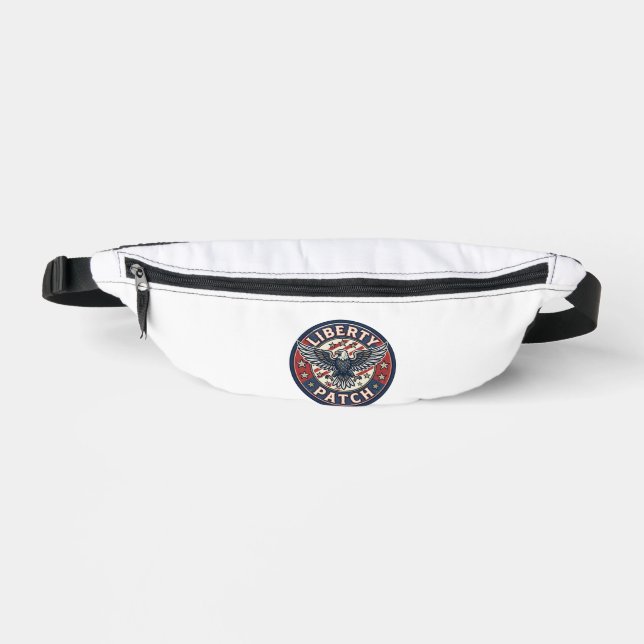 Liberty Patch Patriotic Patriotic Patch Embroidery Bum Bags (Front)