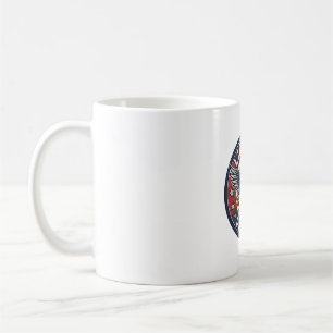 Liberty Patch Patriotic Patriotic Patch Embroidery Coffee Mug