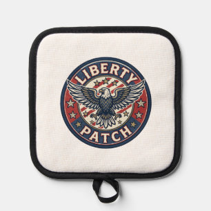 Liberty Patch Patriotic Patriotic Patch Embroidery Pot Holder