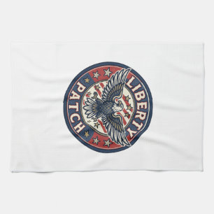 Liberty Patch Patriotic Patriotic Patch Embroidery Tea Towel