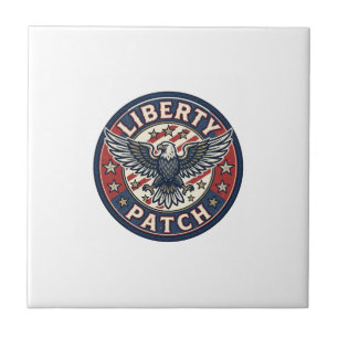 Liberty Patch Patriotic Patriotic Patch Embroidery Tile