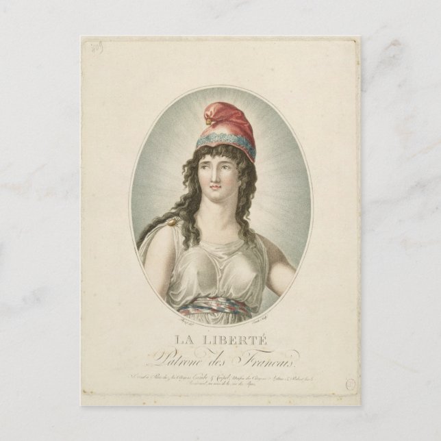 Liberty, Patron of the French, engraved by Ruotte Postcard (Front)