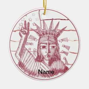 Liberty Peace Ceramic Tree Decoration