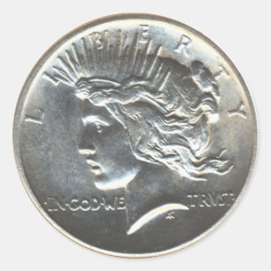 Liberty Peace Dollar Sticker Packs