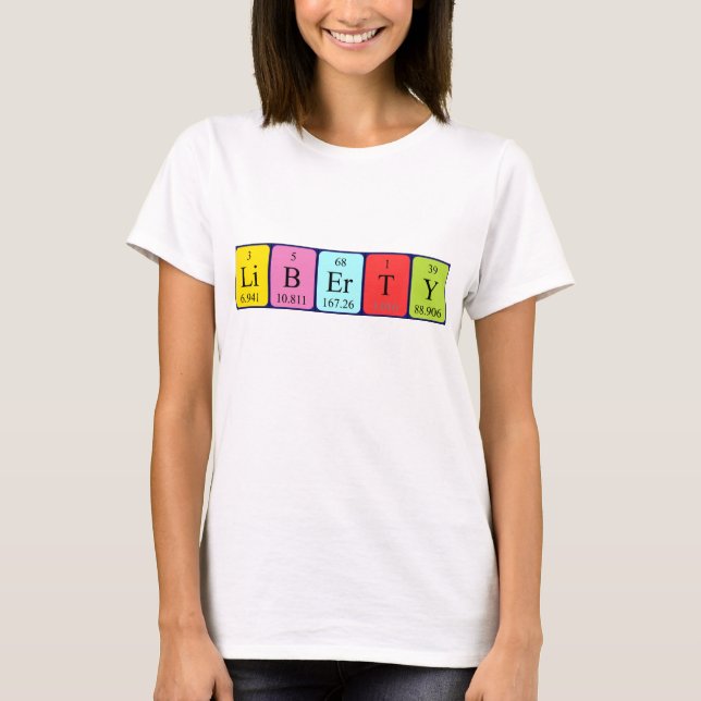 Liberty periodic table name shirt (Front)