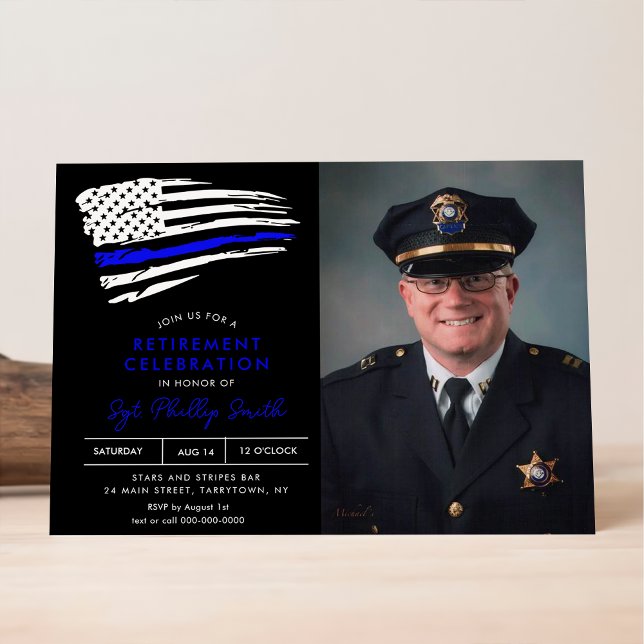 LIBERTY Police Military Retirement Party Invitation (Creator Uploaded)