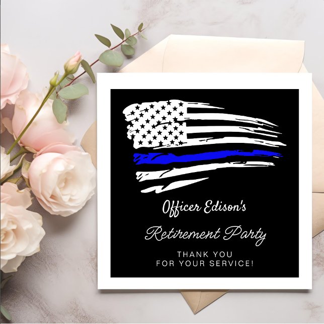 LIBERTY Police Military Retirement Party Napkin (Creator Uploaded)