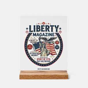 Liberty Popsicle Patriotic Patriotic Ice Cream Pop Acrylic Sign