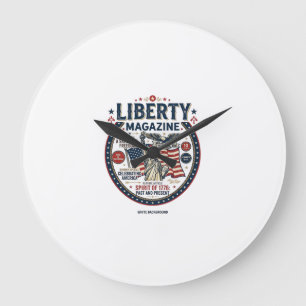 Liberty Popsicle Patriotic Patriotic Ice Cream Pop Large Clock