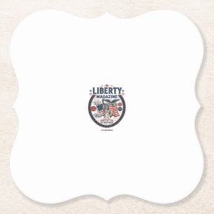 Liberty Popsicle Patriotic Patriotic Ice Cream Pop Paper Coaster