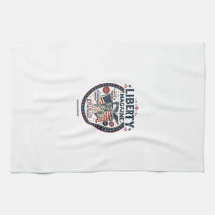 Liberty Popsicle Patriotic Patriotic Ice Cream Pop Tea Towel